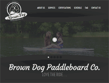 Tablet Screenshot of browndogpaddleboard.com